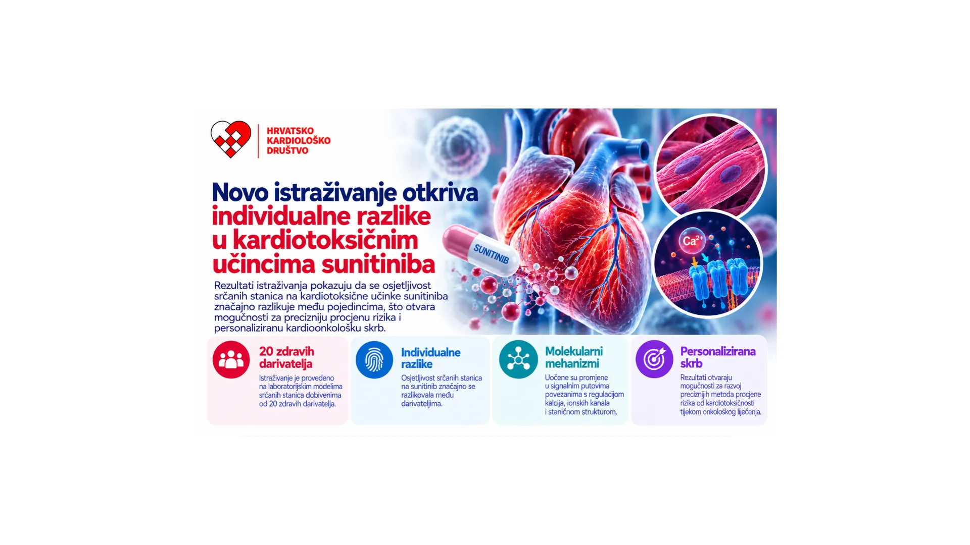 Novo istraživanje otkriva individualne razlike u kardiotoksičnosti sunitiniba